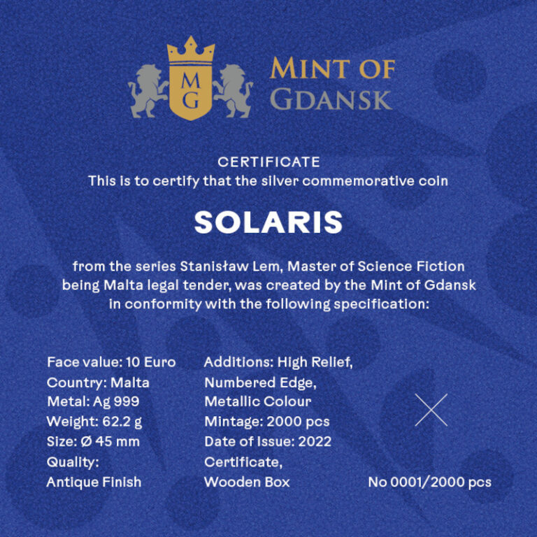 Solaris 2 oz certyfikat